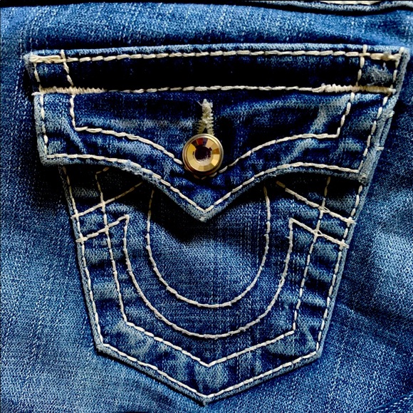 True Religion Julie Style Dark Denim Jeans Size 27 - Picture 2 of 4